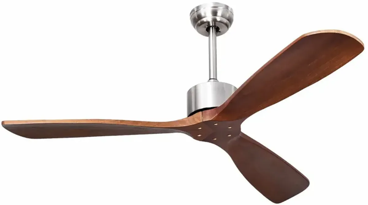 52 Inch Modern Brushed Nickel Finish Ceiling Fan with Remote Control