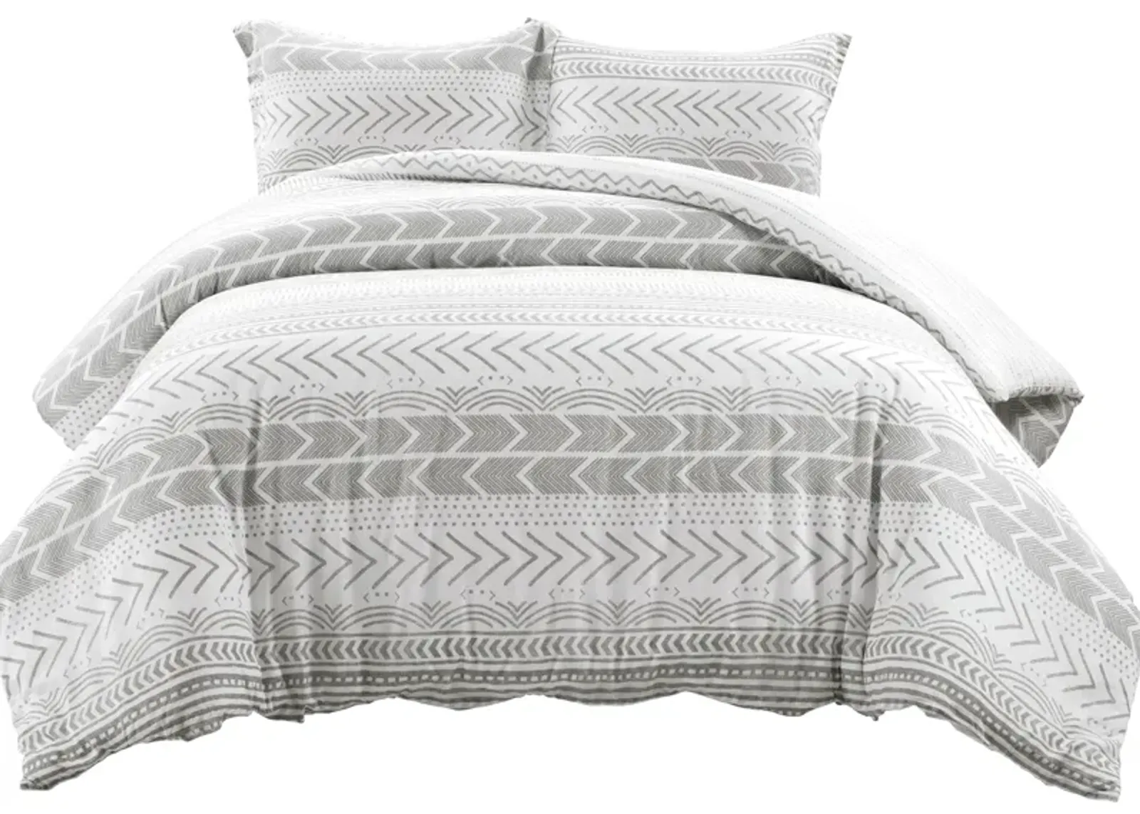 Hygge Geo Reversible Cotton Duvet Cover  3Pc Set