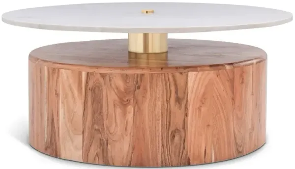 Meridian Furniture Stonewood Natural Acacia Wood Coffee Table