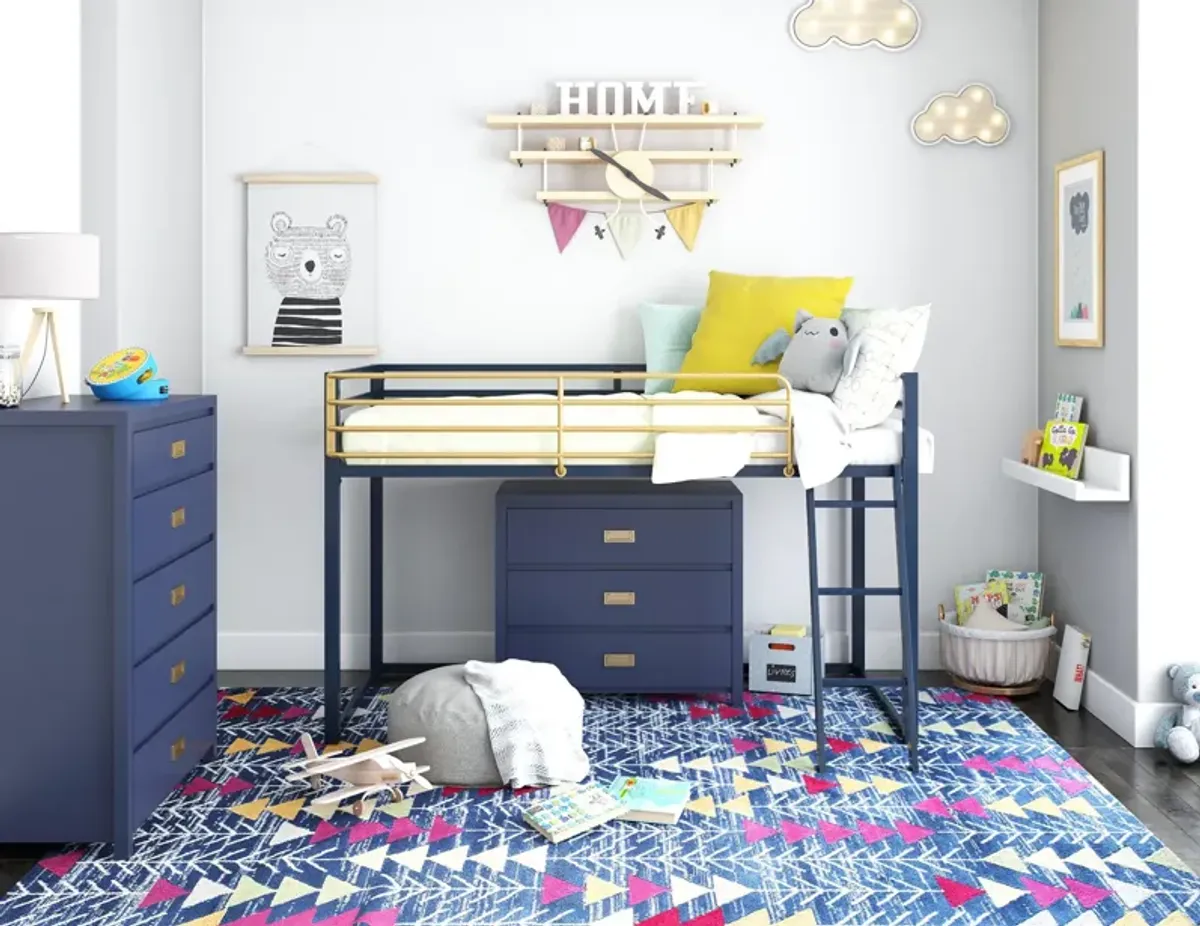 Little Seeds Monarch Hill Haven Twin Size Metal Junior Loft Bed