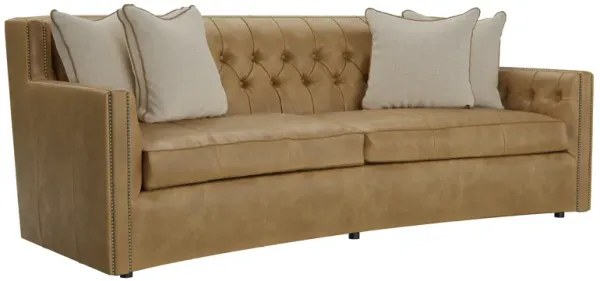 Living Candace Leather Sofa in Beige