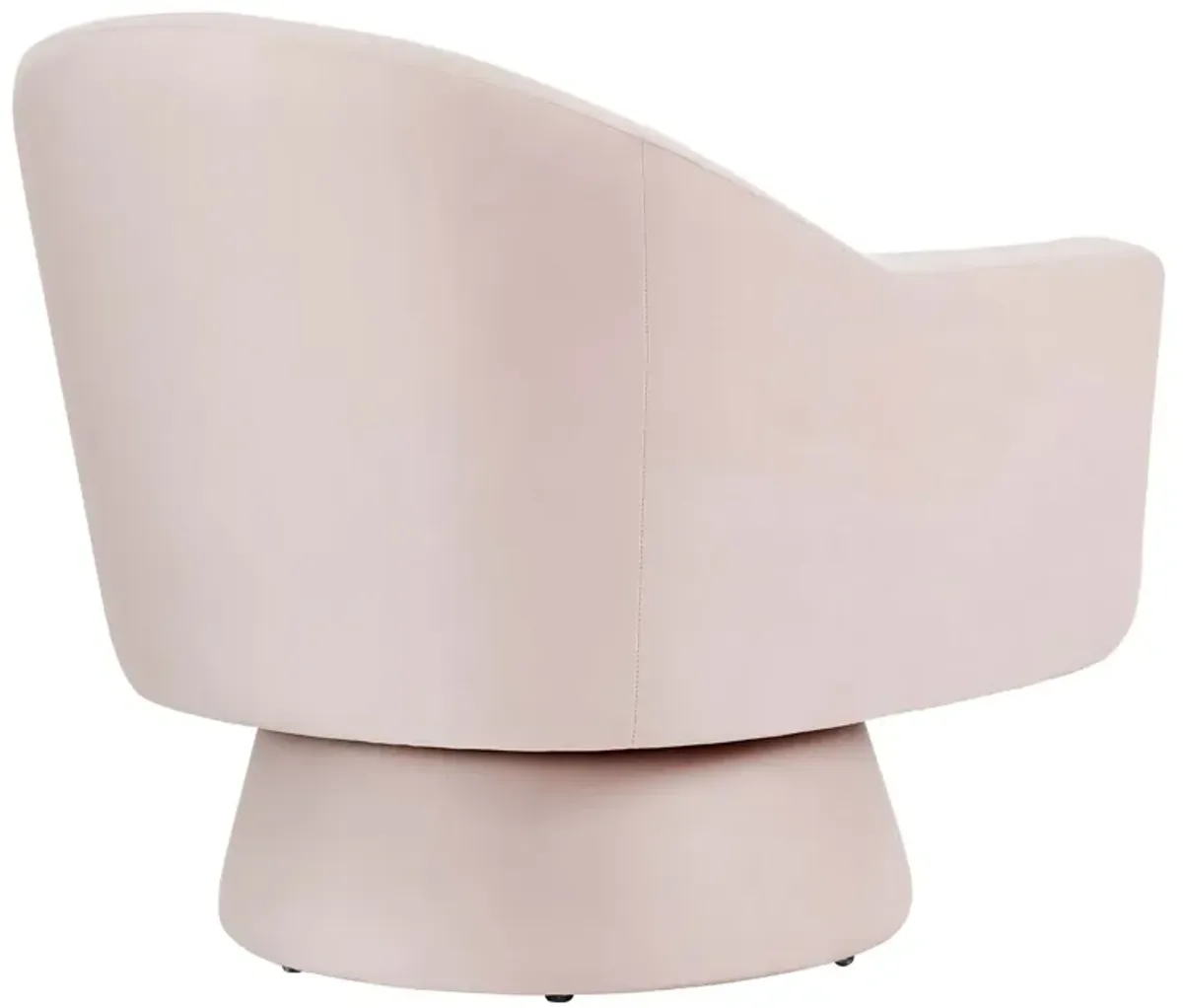 Astral Performance Velvet Fabric and Wood Swivel Chair