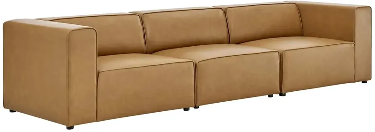 Mingle Vegan Leather 3-Piece Sectional Sofa