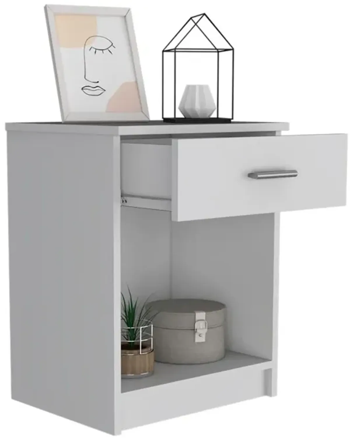 Nightstand Coco, Bedroom, White