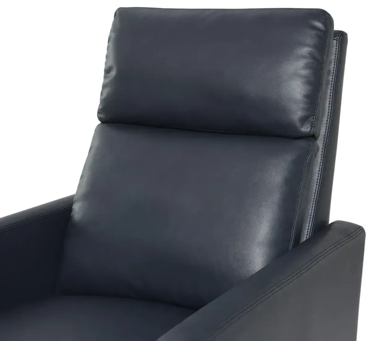 Comfort Pointe Vicente Midnight Blue Faux Leather Push Back Recliner