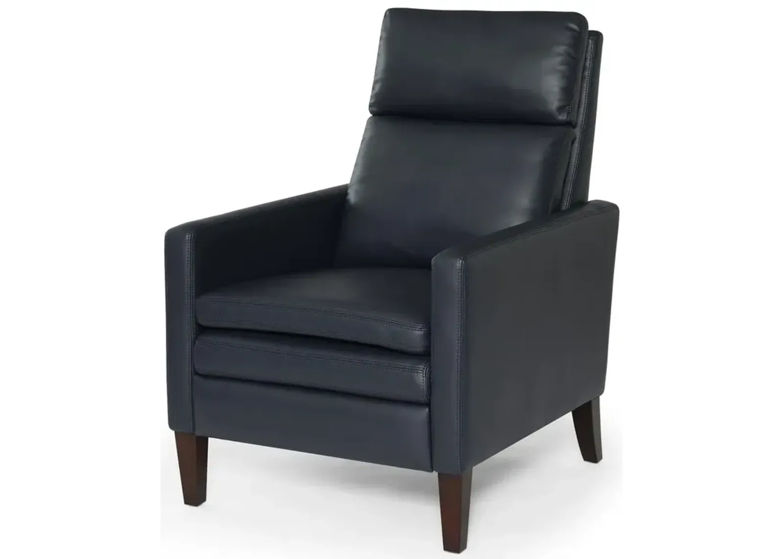 Comfort Pointe Vicente Midnight Blue Faux Leather Push Back Recliner