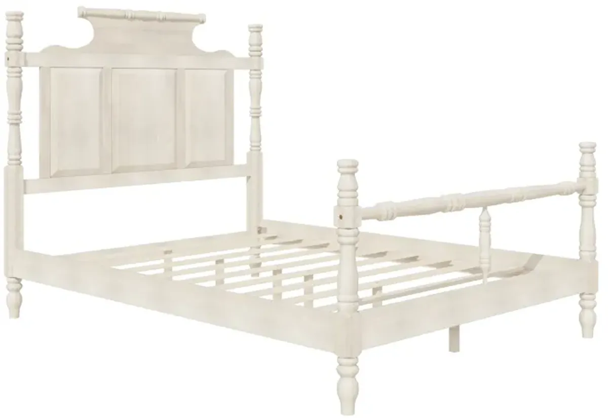 Merax Vintage Country Style 4-Poster Platform Bed