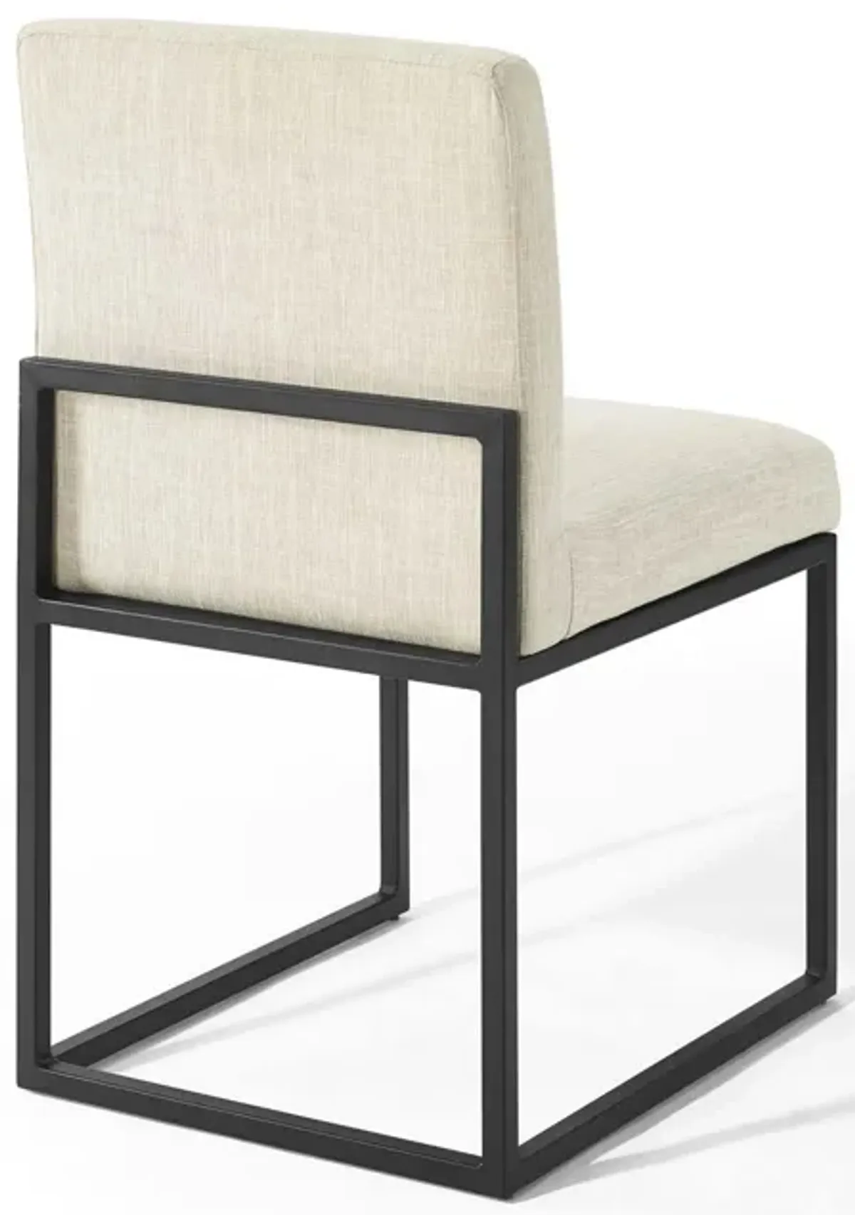 Carriage Channel Tufted Sled Base Upholstered Fabric Dining Chair-Benzara