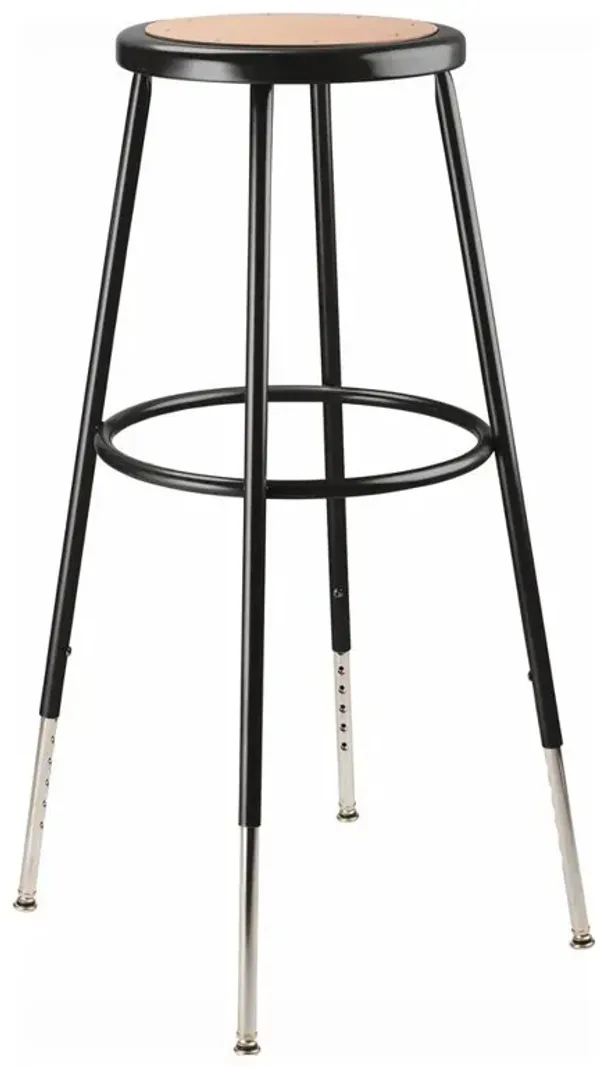 NPS® 32 -39" Height Adjustable Heavy Duty Steel Stool, Black