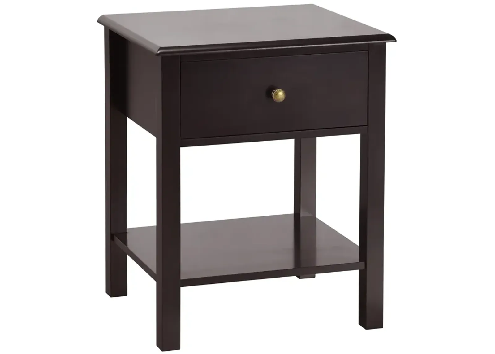 Nightstand End Table with Drawer and Shelf