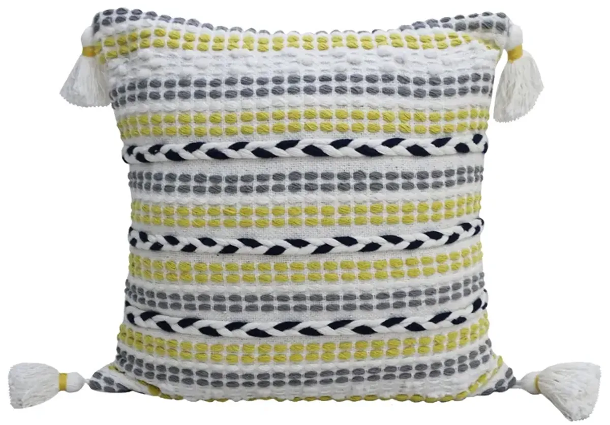 20"x20" Throw Pillow with Braids for couch