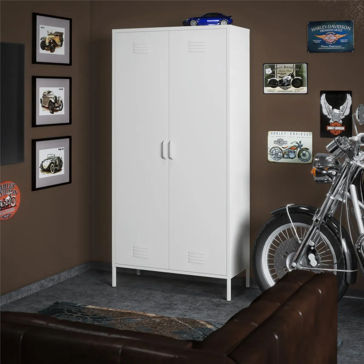 Shadwick Tall 2 Door Storage Metal Locker Cabinet