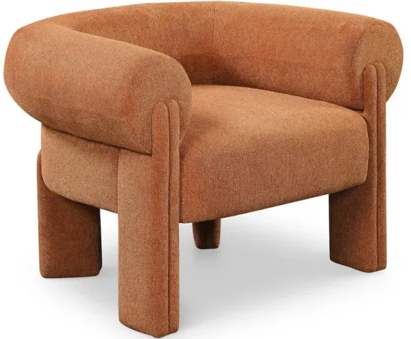 Meridian Furniture Stefano Cognac Polyester Fabric Accent Chair