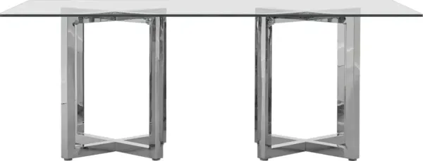 Amalfi Rectangular Glass Top Dining Table