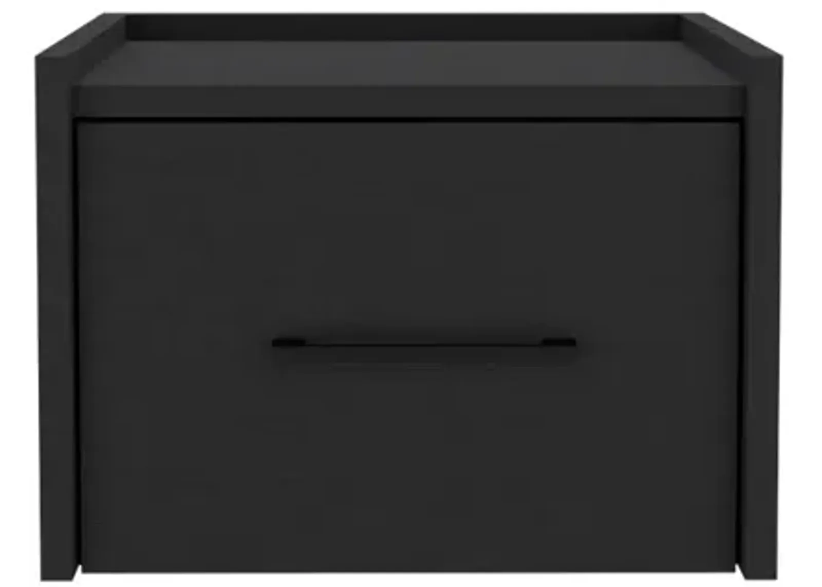 Floating Nightstand Calion, Bedroom, Black