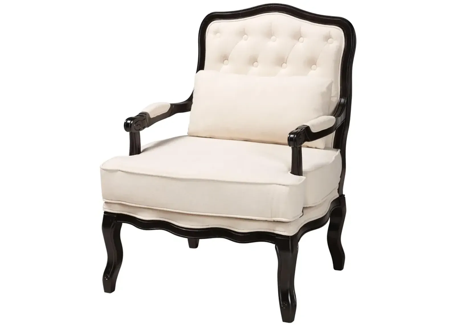 Baxton Studio Dion Fabric Traditional French Accent Chair