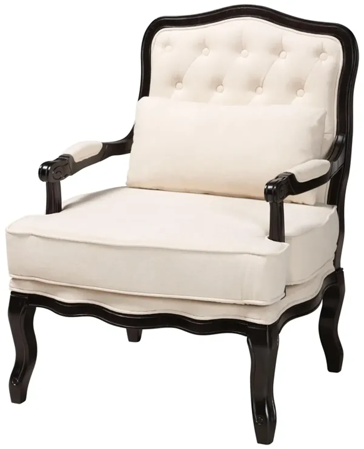 Baxton Studio Dion Fabric Traditional French Accent Chair