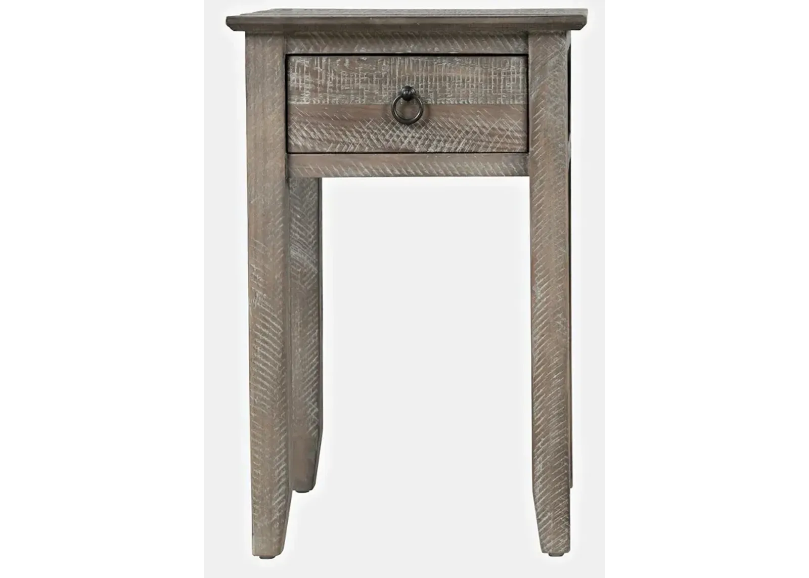 Jofran Devon Farmhouse Distressed Solid Wood End Table