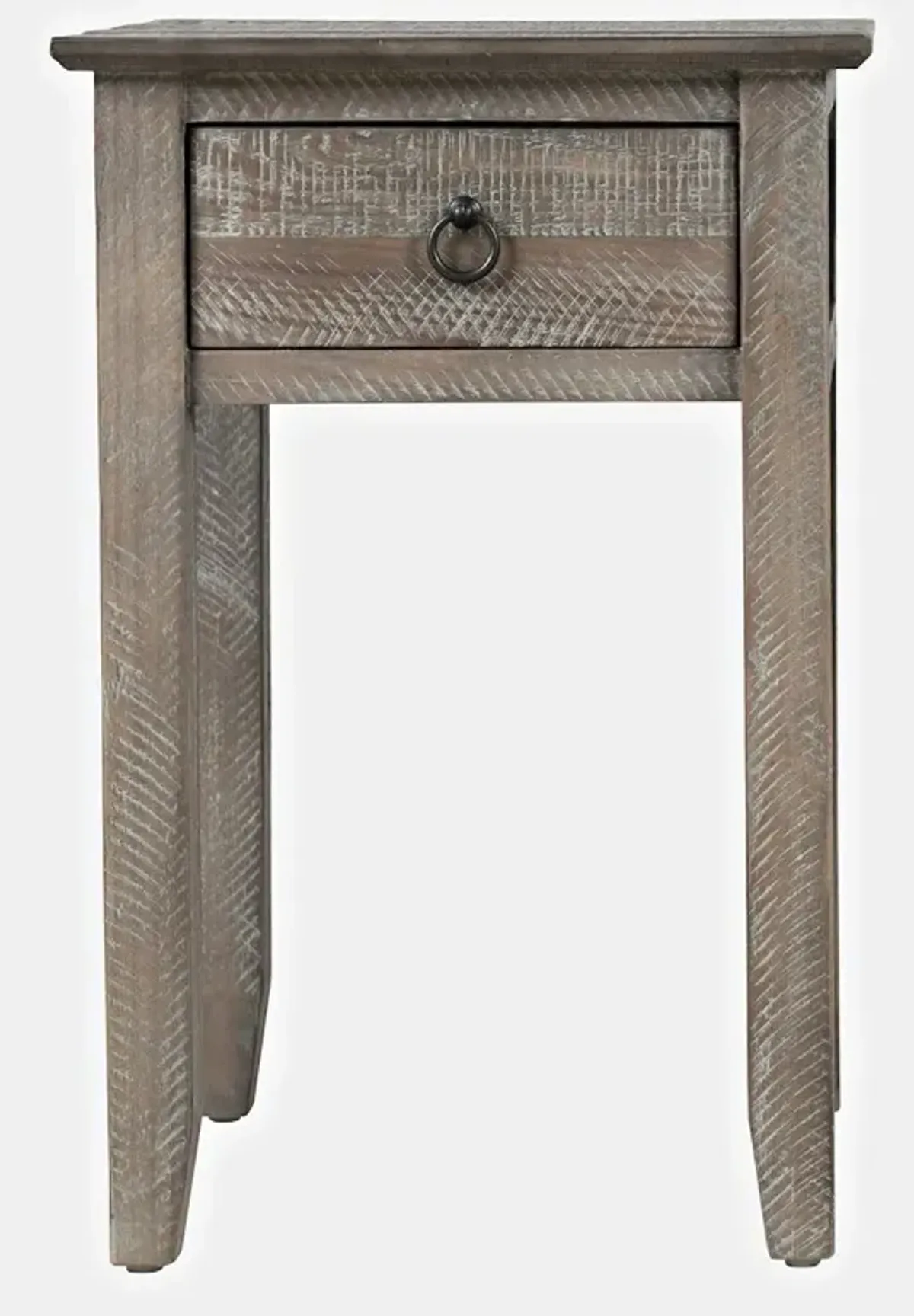 Jofran Devon Farmhouse Distressed Solid Wood End Table