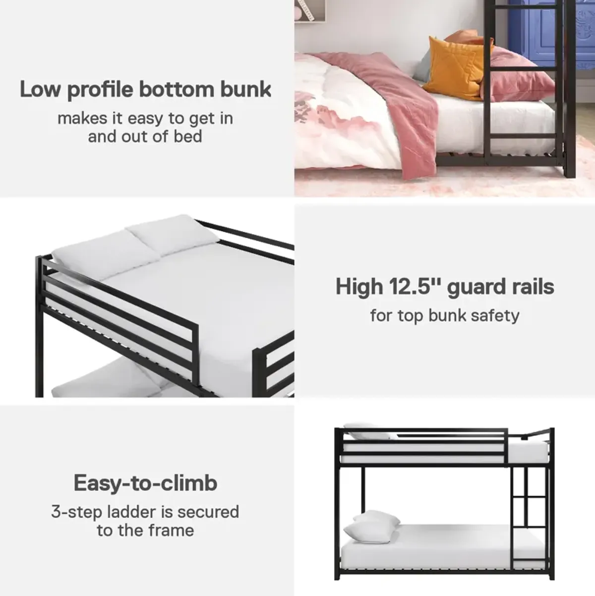 DHP Miles Metal Full/Full Bunk Bed