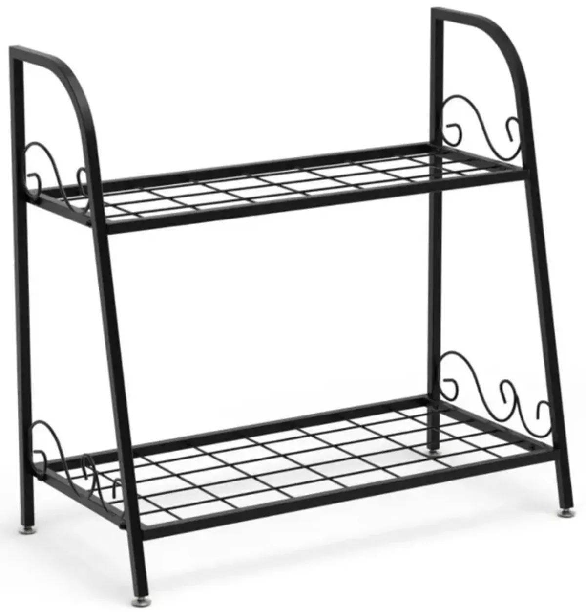 Hivvago 2-tier Patio Metal Plant Stand