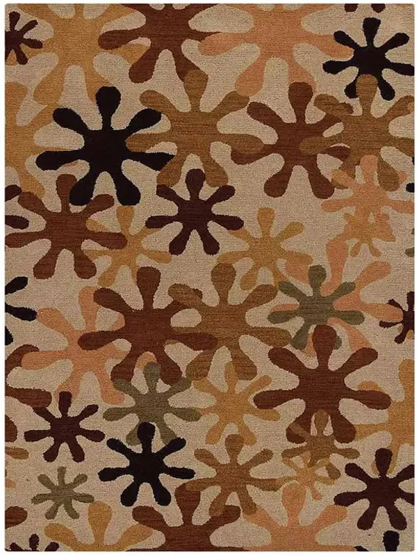 RUGSOTIC CARPETS HAND TUFTED WOOL ECO-FRIENDLY AREA RUGS  - 4'x6', Rectangle Shape, Cream, Contemporary Modern Design, High Pile Thick Handmade Area Rugs for Living Room, Bed Room (K00699)