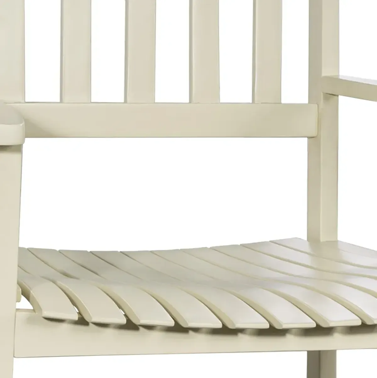 Seagrove Farmhouse Classic Slat-Back Acacia Wood Outdoor Rocking Chair