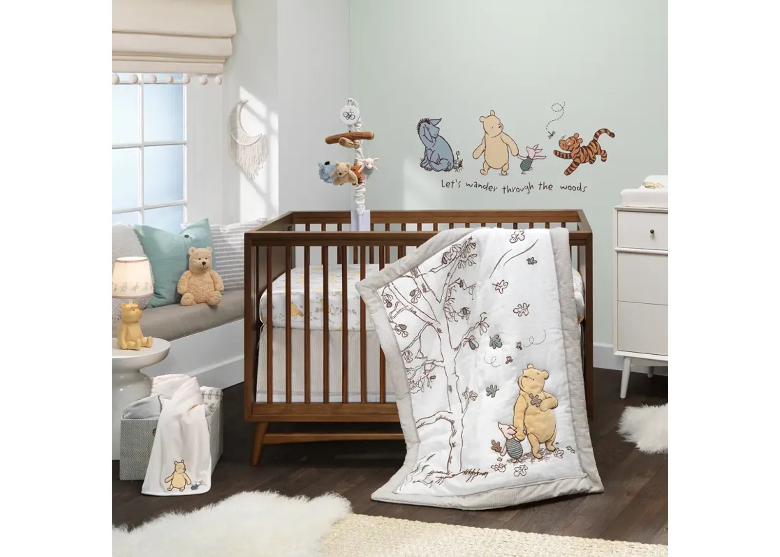 Lambs & Ivy Disney Baby Storytime Pooh 3-Piece Nursery Crib Bedding Set