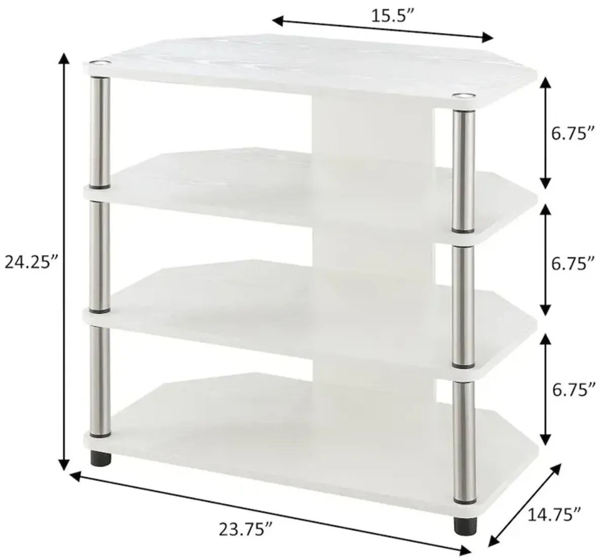 Convenience Concepts Designs2Go Corner TV Stand for TVs up to 29 Inches