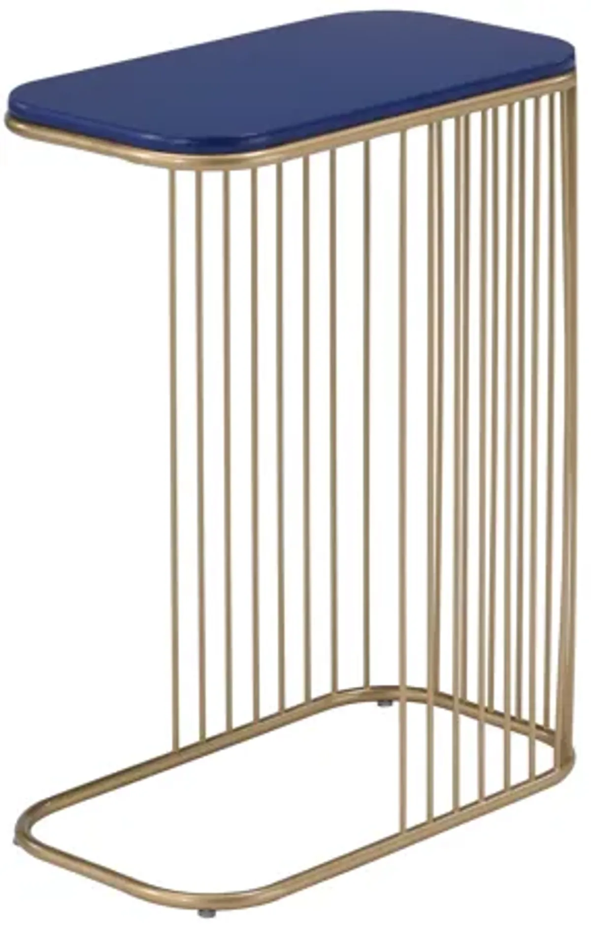 ACME Aviena Accent Table, Blue & Gold Finish