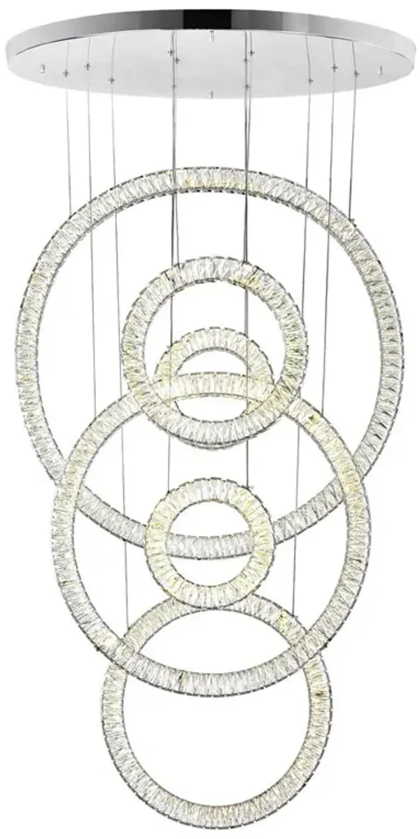 CWI Lighting Celina LED Chandelier With Chrome Finish