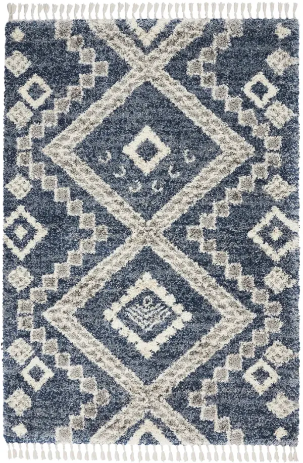 Oslo Shag OSL02 Denim/Blue 5'3" x 7'9" Rug