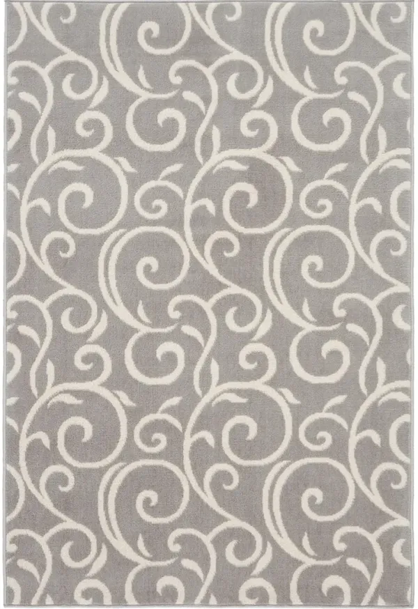 Grafix GRF19 Gray 3'9" x 5'9" Rug
