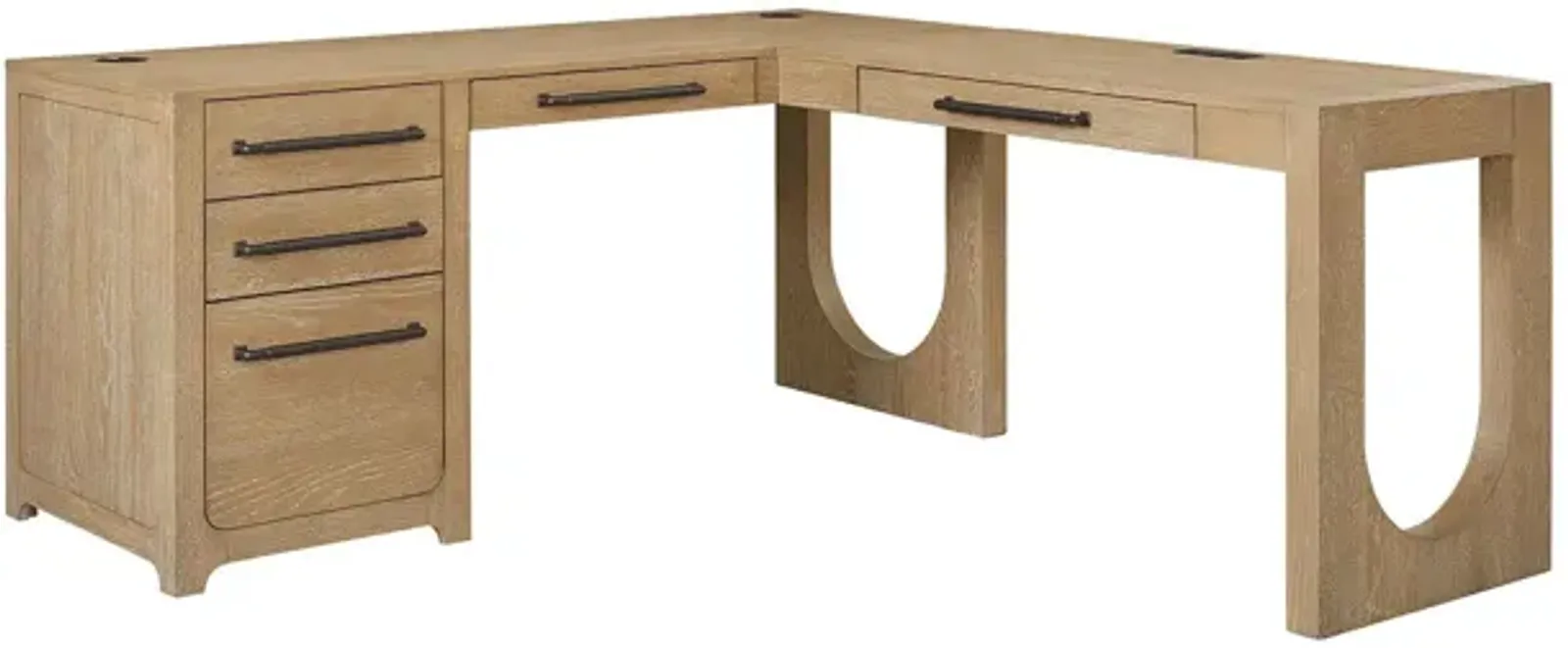 Canyon Drive L-shape Pedestal Desk