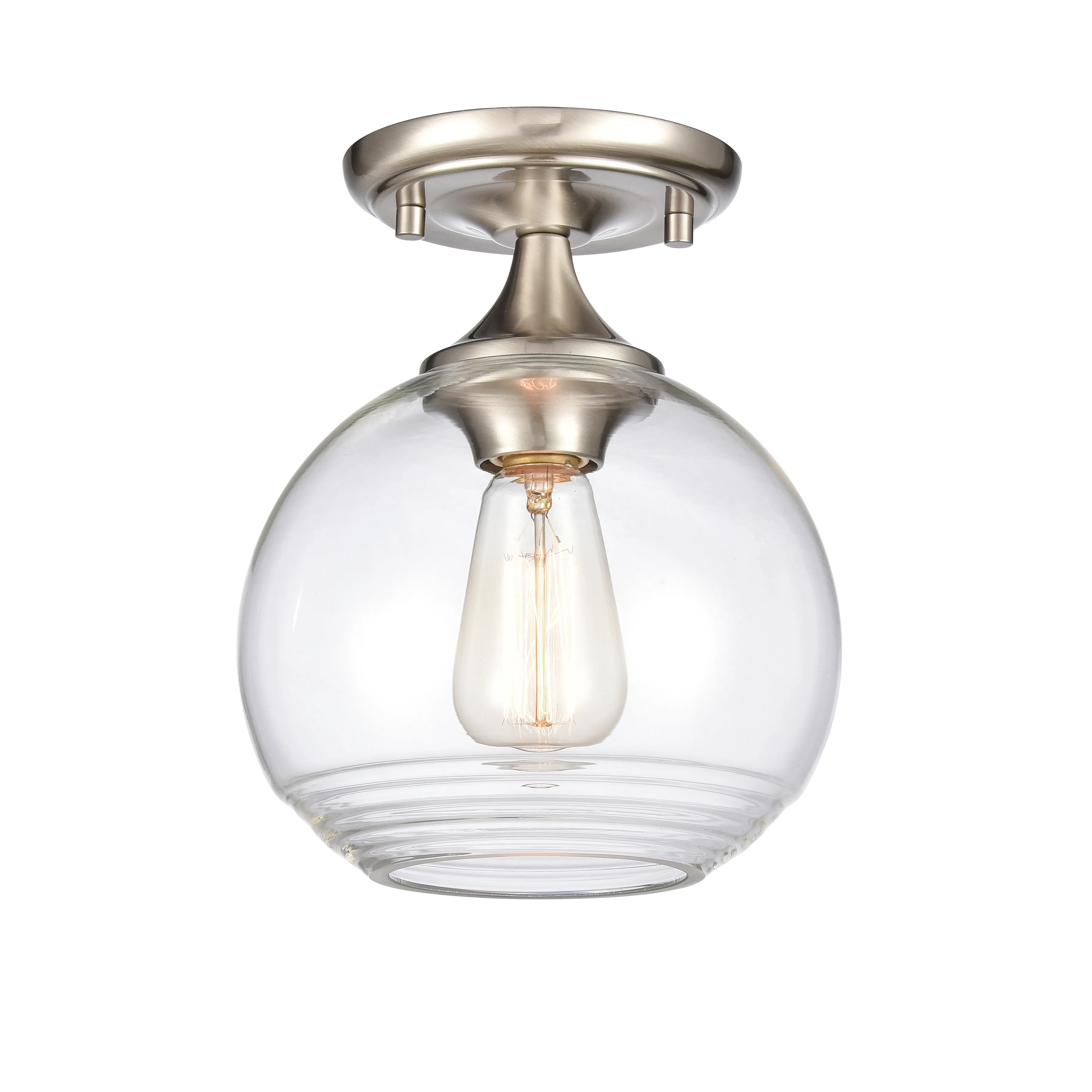 Angie Silver Semi Flush Mount