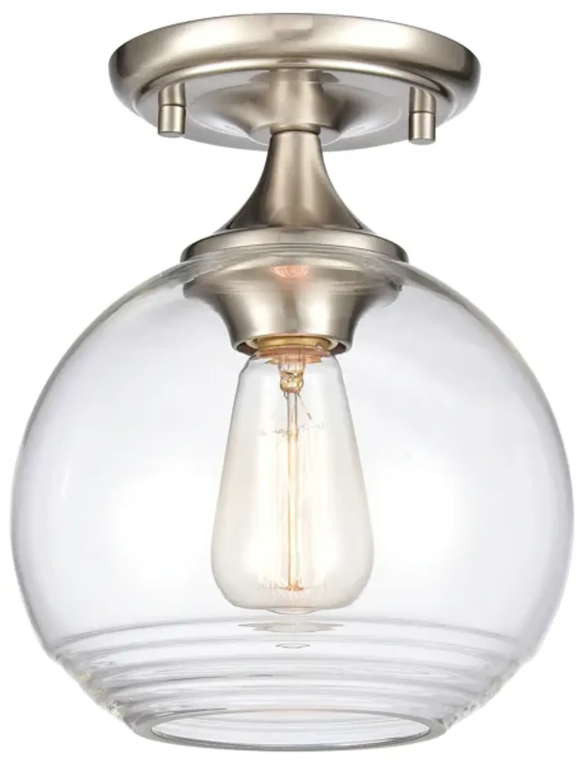 Angie Silver Semi Flush Mount