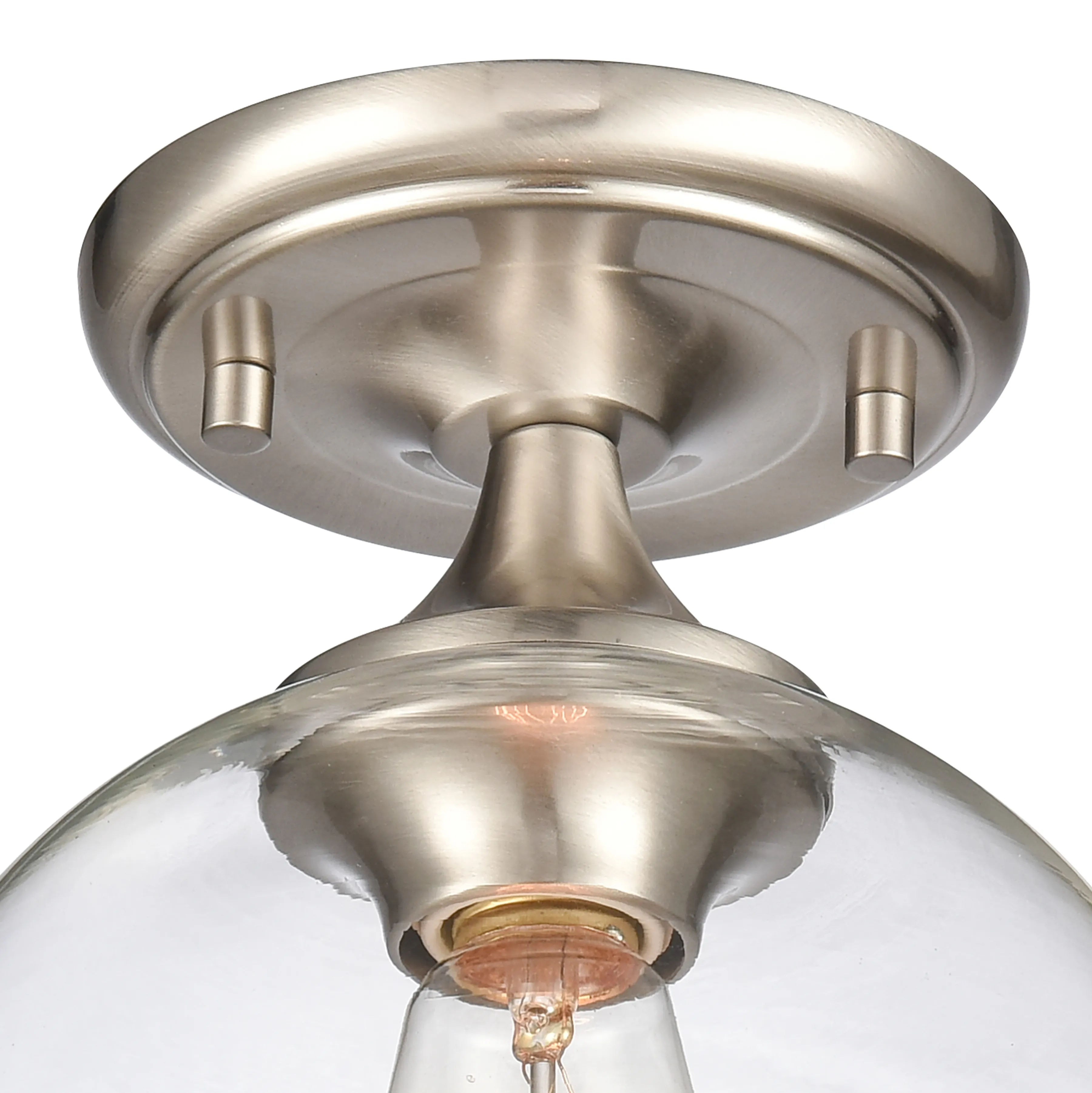 Angie Silver Semi Flush Mount