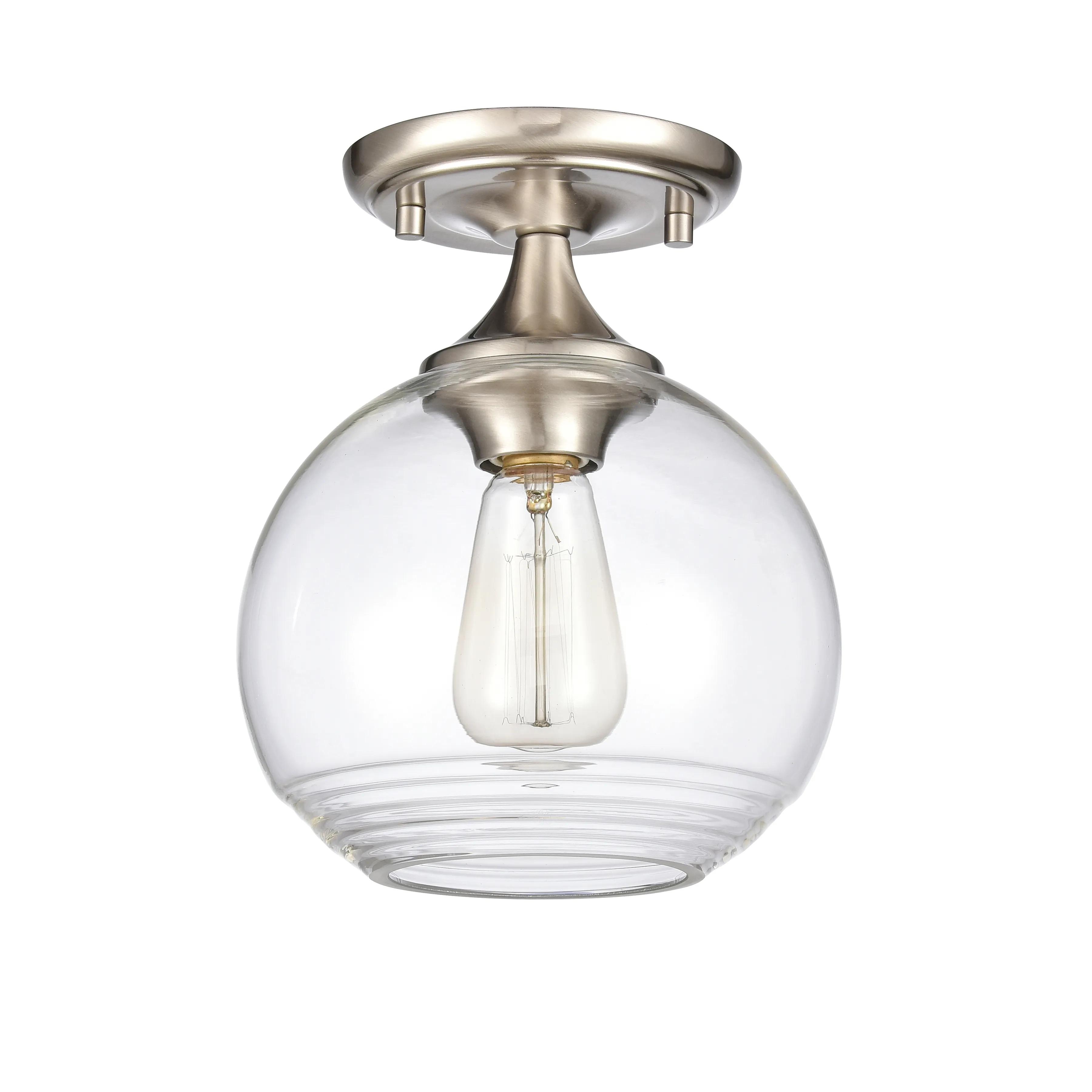 Angie Silver Semi Flush Mount