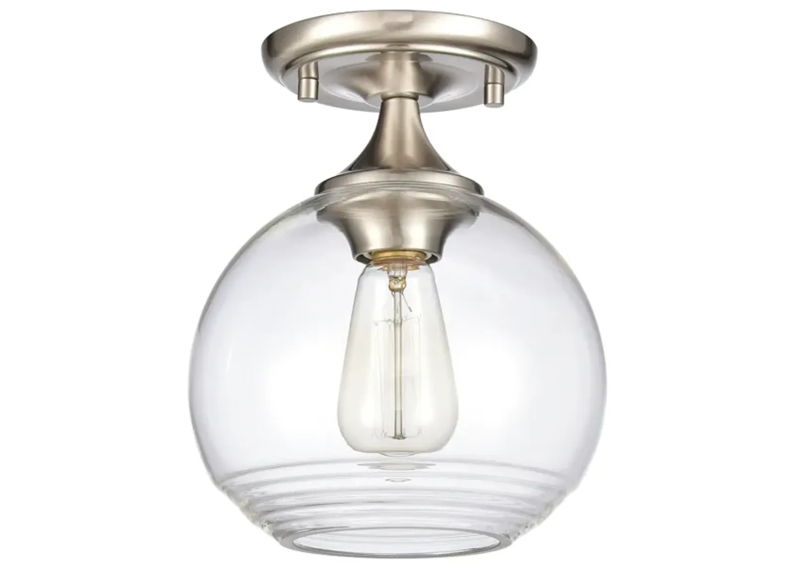 Angie Silver Semi Flush Mount