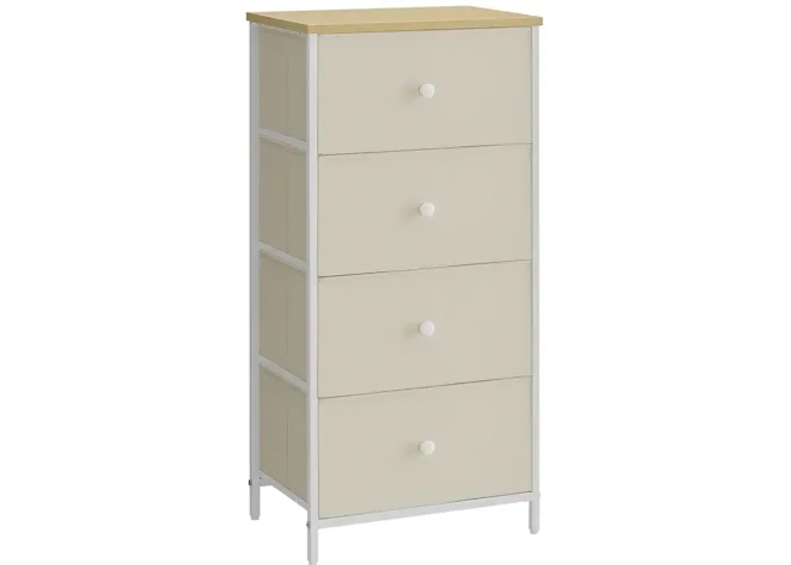 Fabric Dresser with 4 Metal Frame