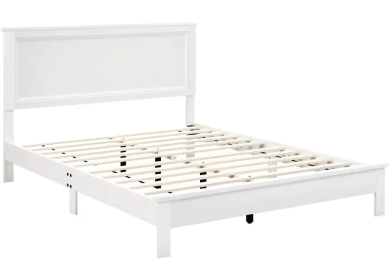 Hivvago Queen Size Bed Frame Platform Slat High Headboard Bedroom with Rubber Wood Leg