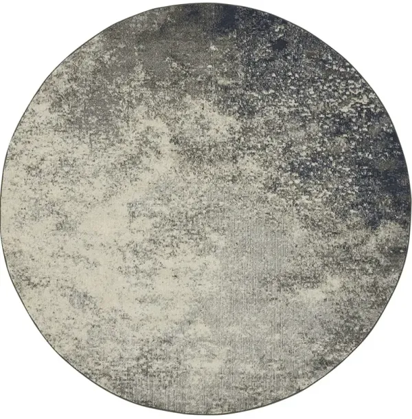 Passion PSN10 Charcoal/Ivory 8' x Round Rug