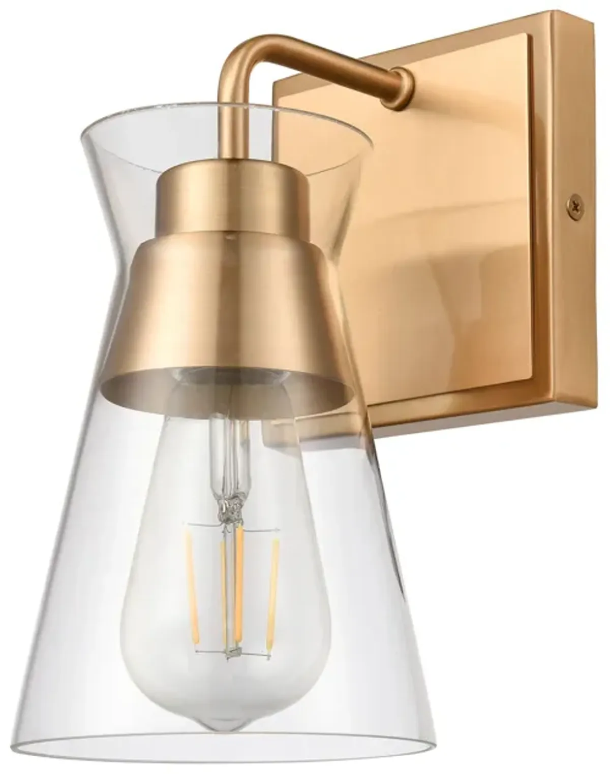 Brookville 9'' High 1-Light Brass Sconce