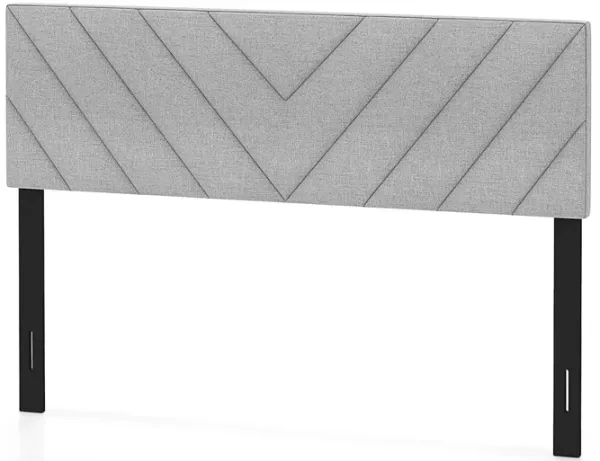 Linen Upholstered Headboard for Full and Queen Size Bed Frames
