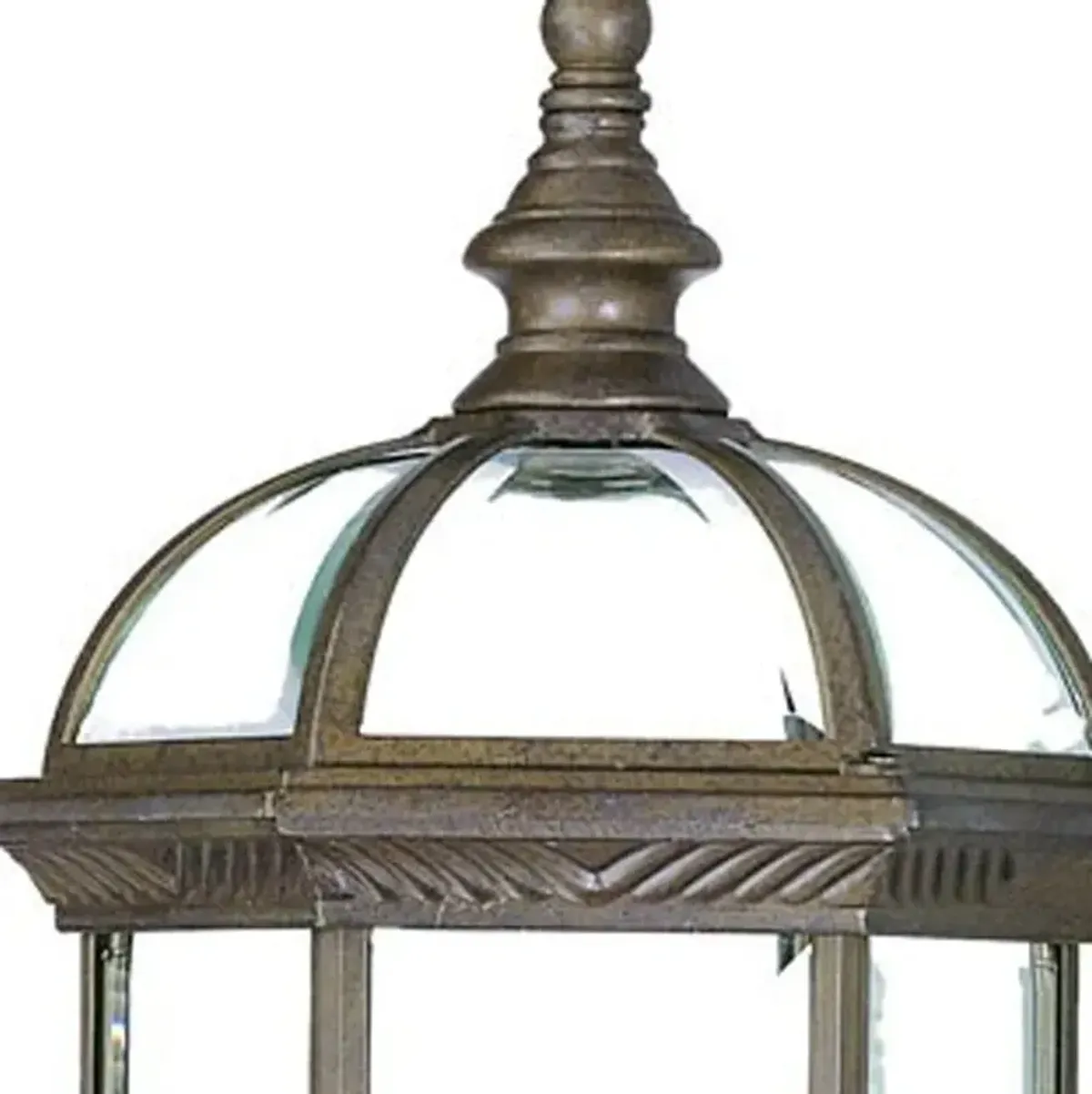 Hivvago Antique Brown Cylindrical Lantern Wall Light