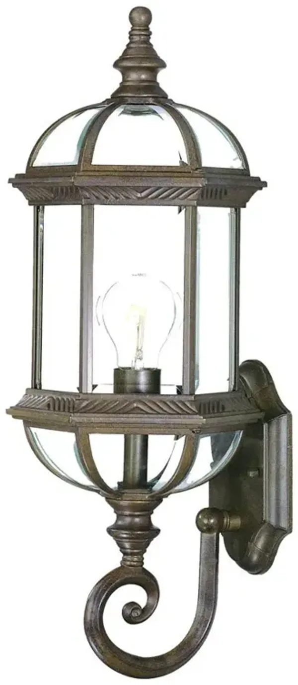 Hivvago Antique Brown Cylindrical Lantern Wall Light