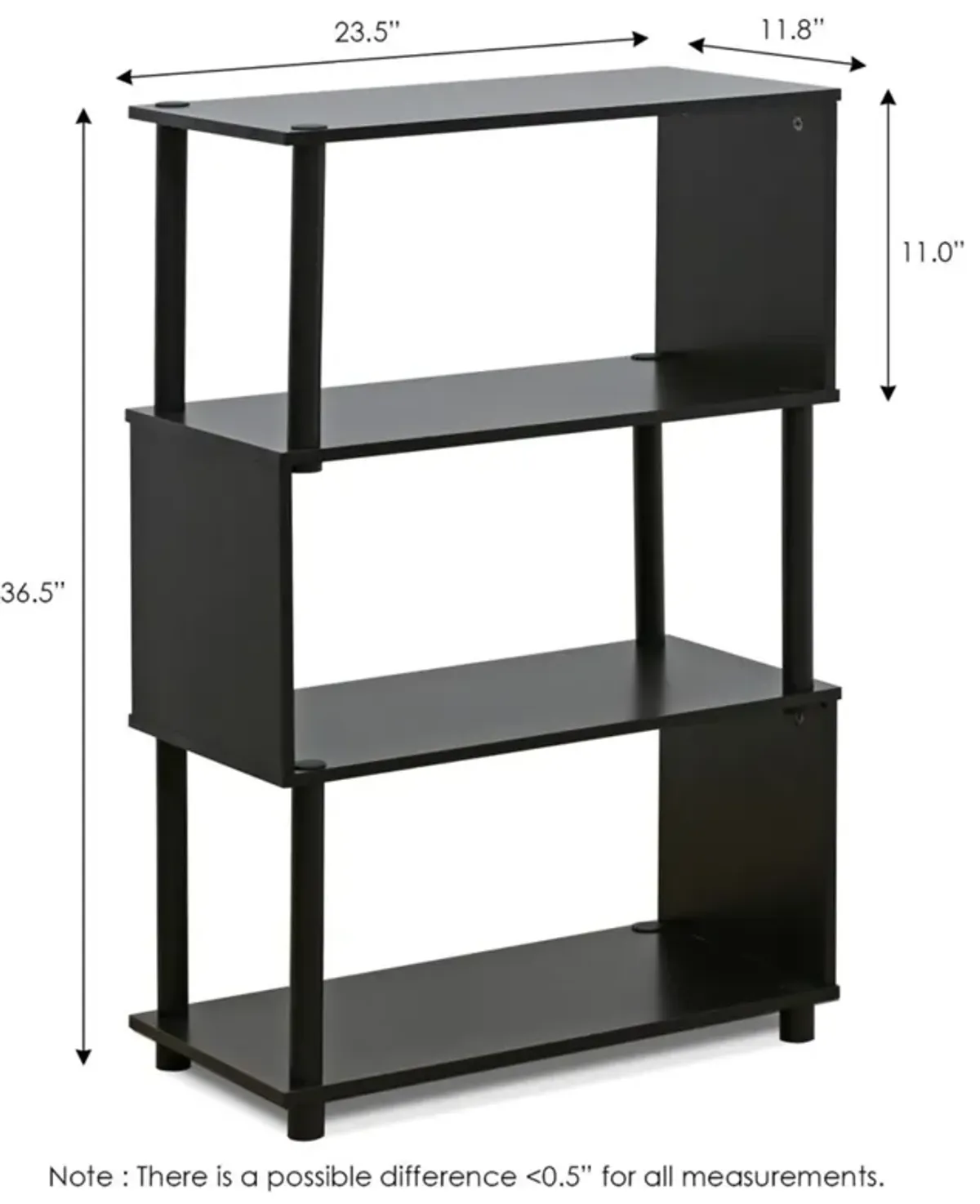 Furinno 4-Tier Flexi Rack, Espresso