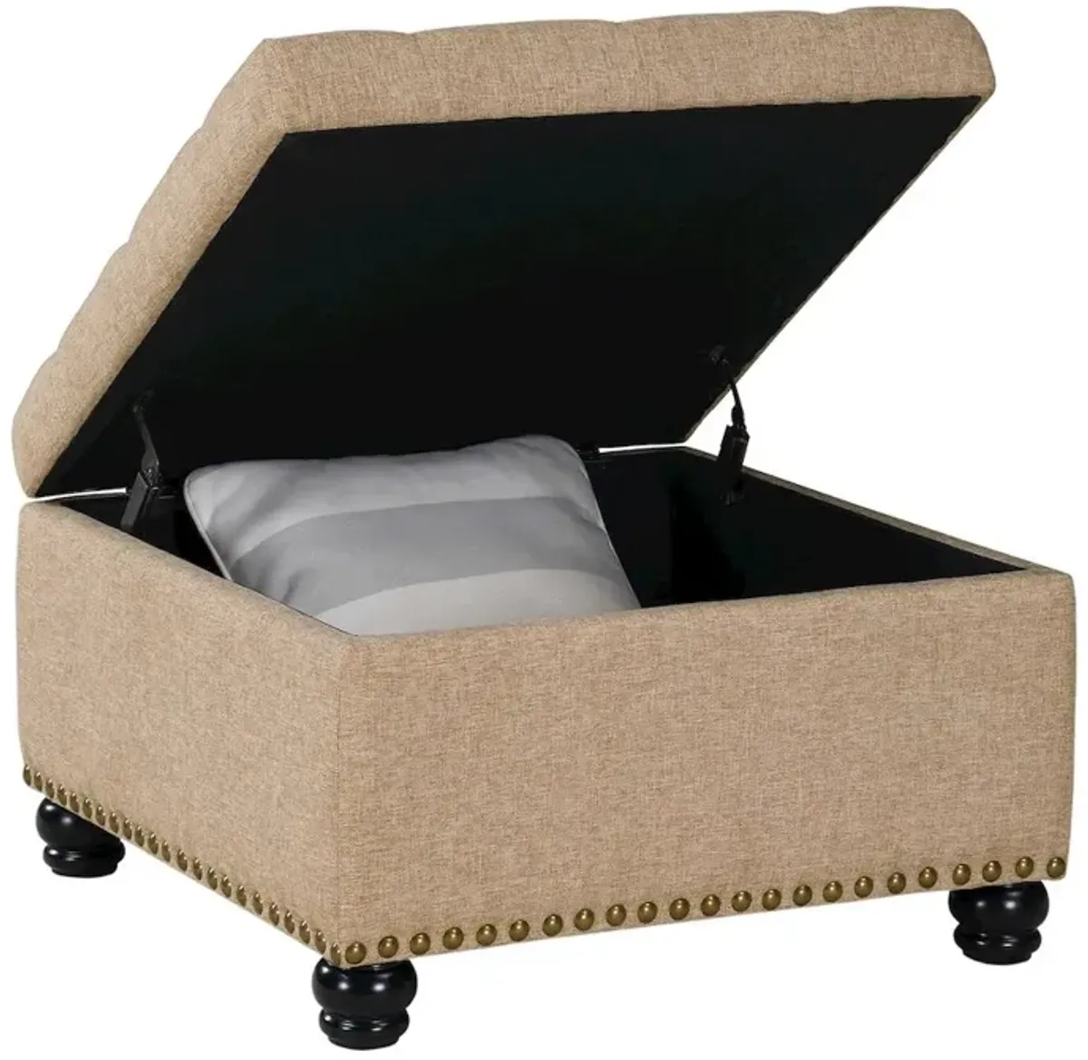 Convenience Concepts Designs4Comfort Herald Square Ottoman Coffee Table with Storage