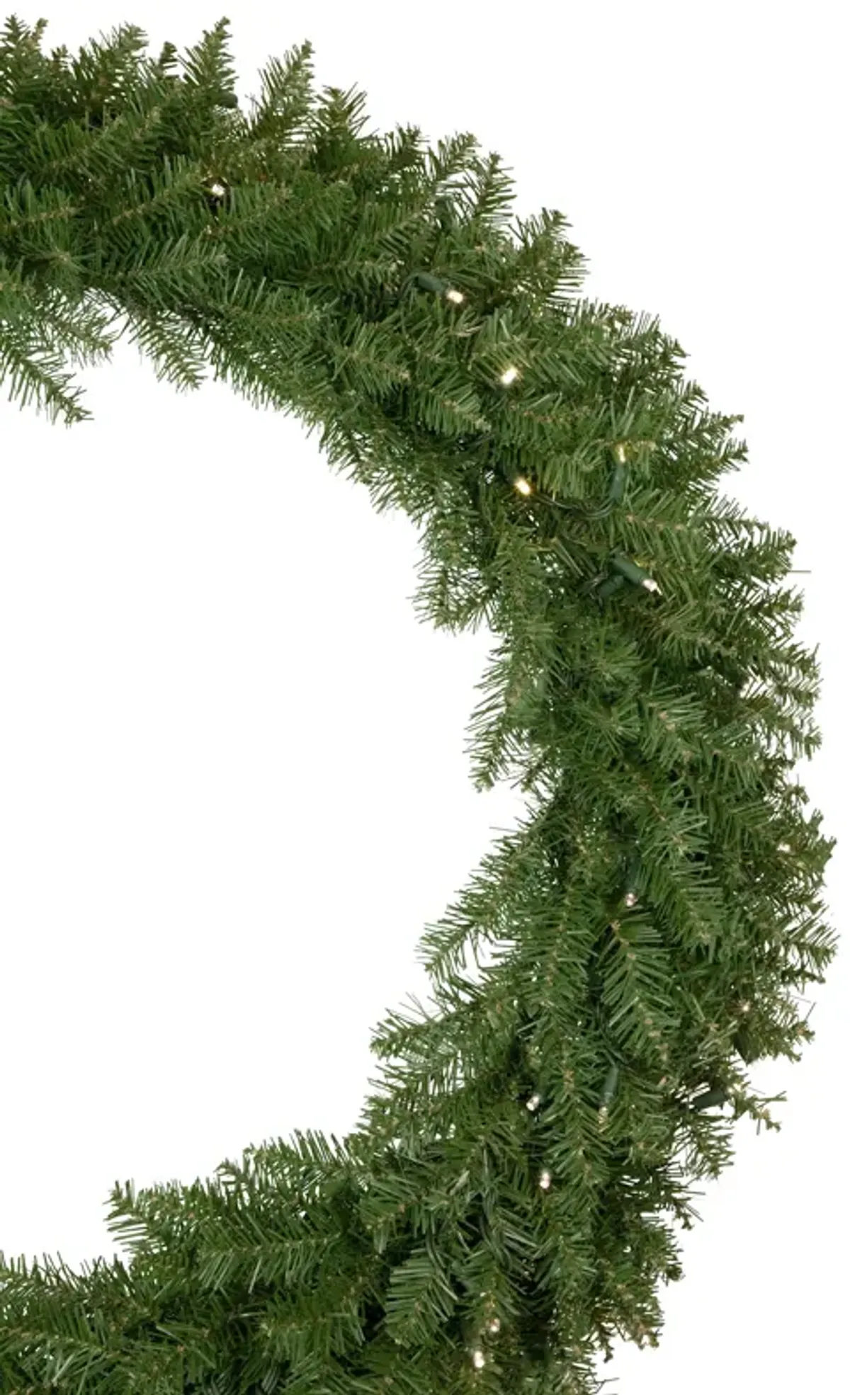 Pre-Lit Rockwood Pine Artificial Christmas Wreath  36-Inch  Warm White LED Lights