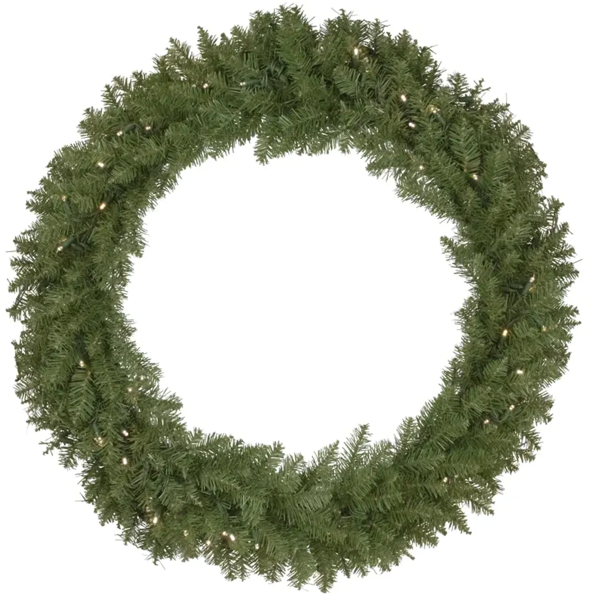 Pre-Lit Rockwood Pine Artificial Christmas Wreath  36-Inch  Warm White LED Lights